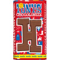 Een afbeelding van Tony's Chocolonely Melkchocolade letterreep H