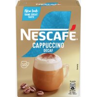 Een afbeelding van Nescafé Cappuccino decaf oploskoffie