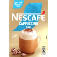 Een afbeelding van Nescafé Cappuccino decaf oploskoffie