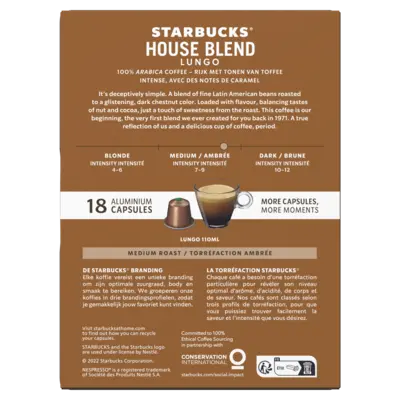 pdp-image-Starbucks Nespresso house blend lungo capsules