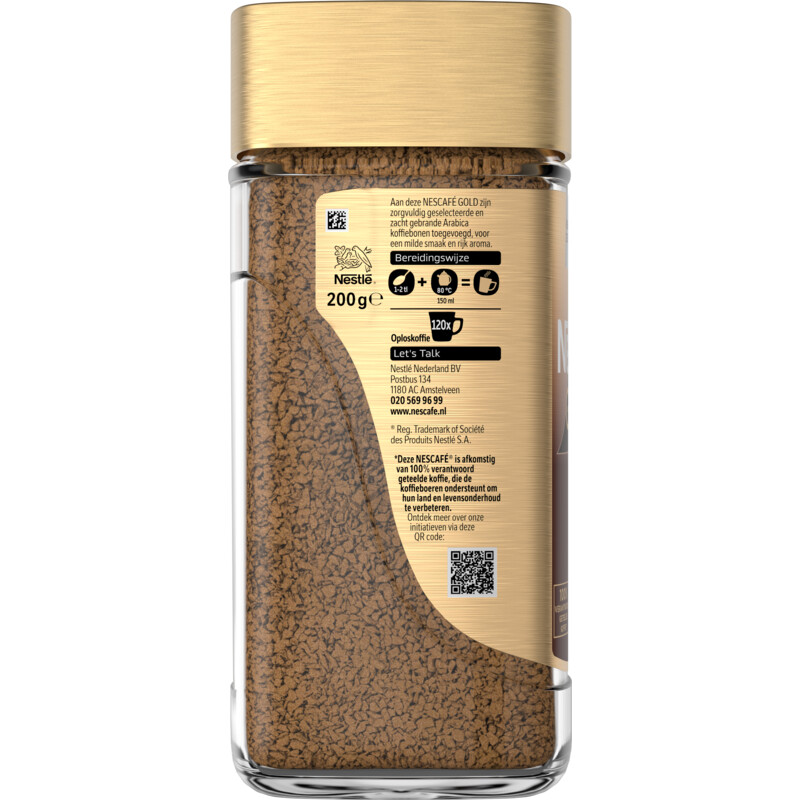 Een afbeelding van Nescafé Gold deluxe oploskoffie