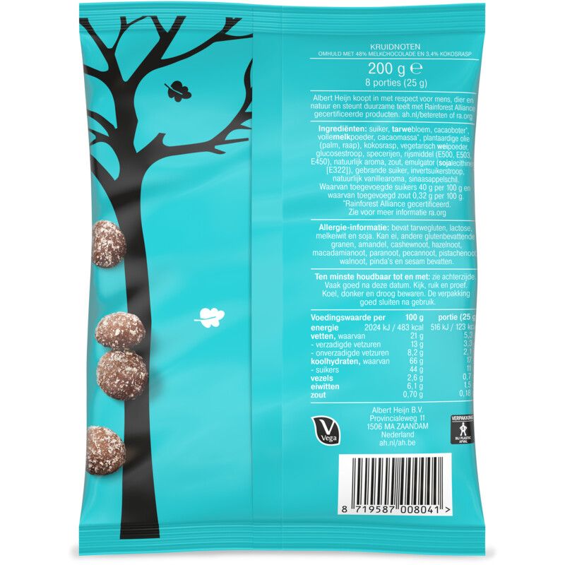 Een afbeelding van AH Melk kokos kruidnoten