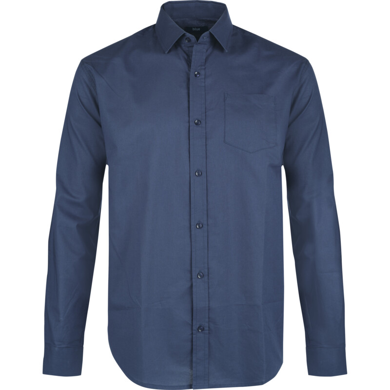 Een afbeelding van Blue Overhemd uni maat 39-40