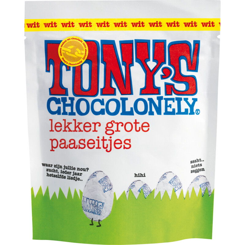 Een afbeelding van Tony's Chocolonely Paaseitjes wit