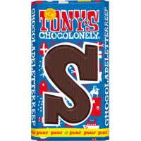 Afbeelding van Tony's Chocolonely Pure chocoladeletter reep S 51%