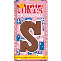 Afbeelding van Tony's Chocolonely Letterreep melk pepernoot schuimpjes