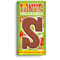 Afbeelding van Tony's Chocolonely Letterreep melk spijs speculaas