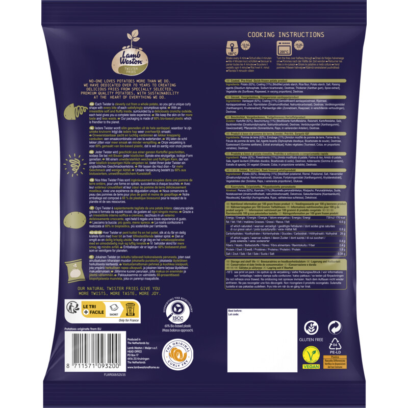 Een afbeelding van LambWeston Twister fries
