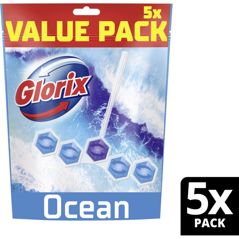 Een afbeelding van Glorix Toiletblok power5 ocean value pack