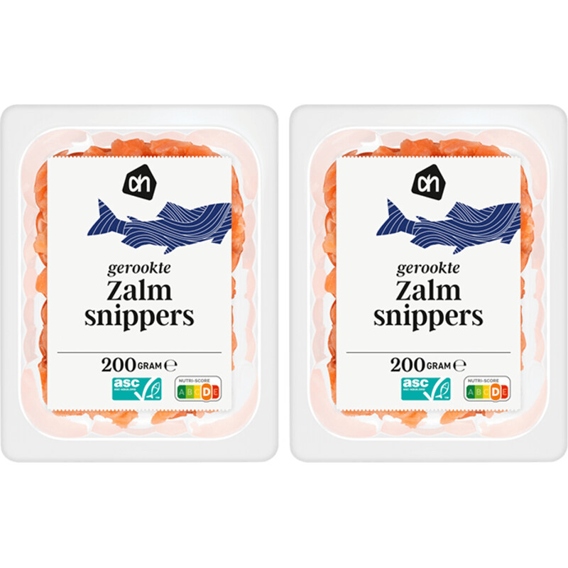Een afbeelding van AH Gerookte zalmsnippers 2-pack