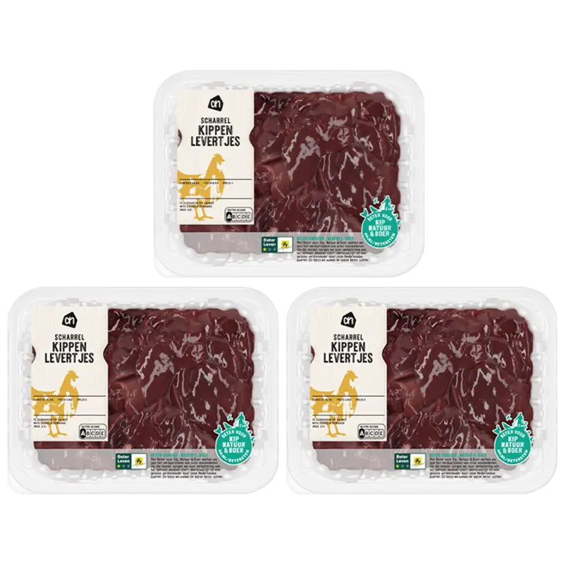 AH Scharrel kippenlevertjes 3-pack