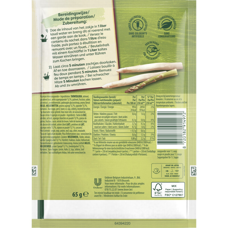 Een afbeelding van Knorr Finesse asperge crèmesoep bel