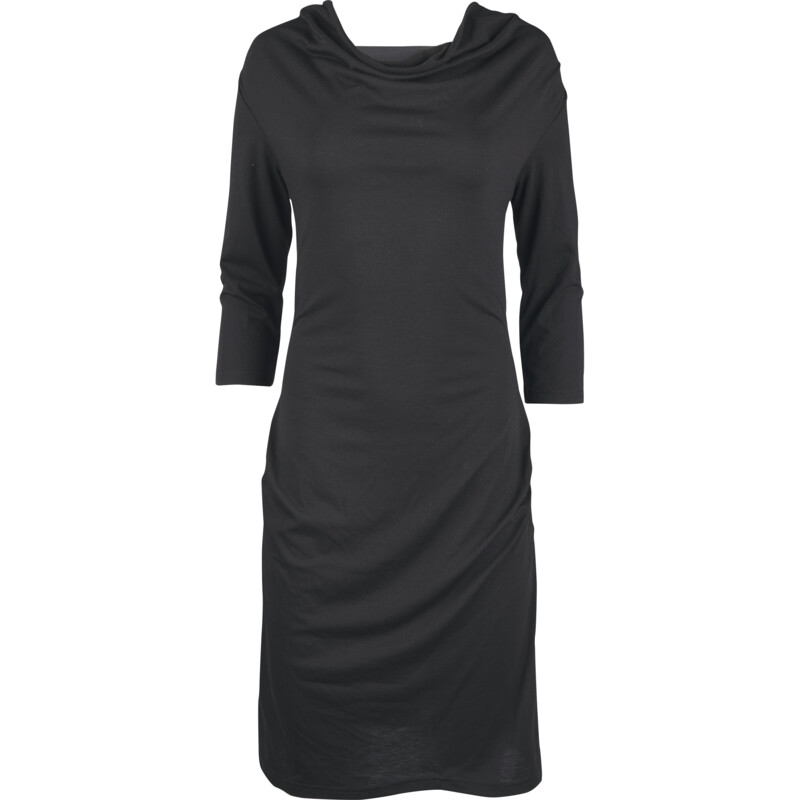 Een afbeelding van Blue Jurk waterval zwart maat L