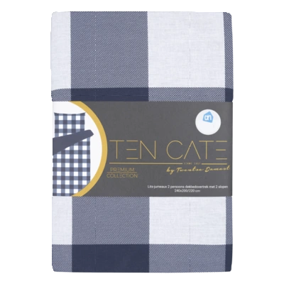 pdp-image-Ten Cate Dekbedovertrek ruit blauw 240x220cm
