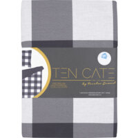 Afbeelding van Ten Cate Dekbedovertrek ruit antraciet 140x220cm