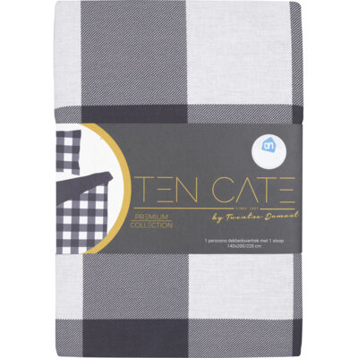 pdp-image-Ten Cate Dekbedovertrek ruit antraciet 140x220cm