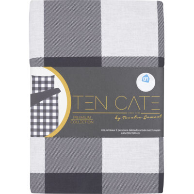pdp-image-Ten Cate Dekbedovertrek ruit antraciet 240x220cm