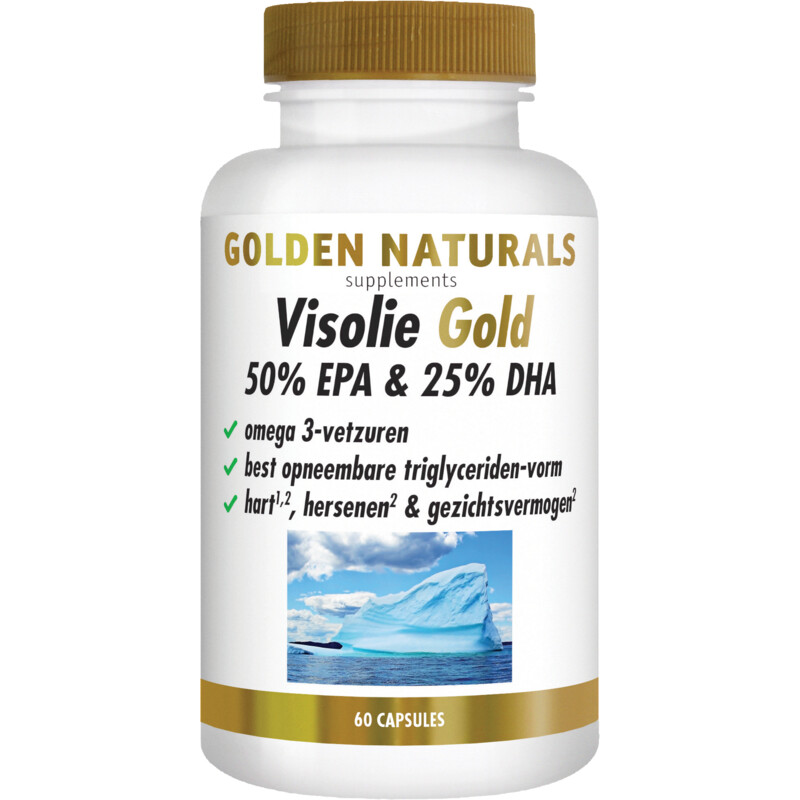 Een afbeelding van Golden naturals Visolie gold 50% EPA & 25% DHA