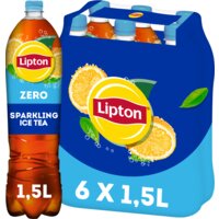 Lipton Ice tea sparkling zero sugar 6-pack