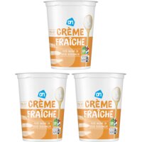 Een afbeelding van AH Creme fraiche 30% vet 3-pack