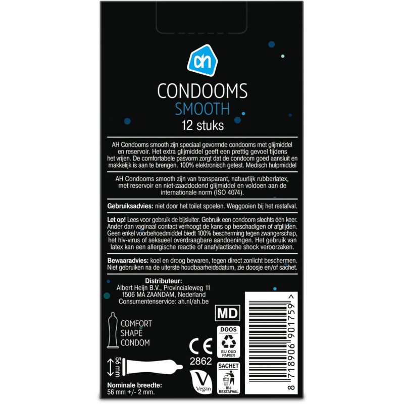 Een afbeelding van AH Smooth condooms