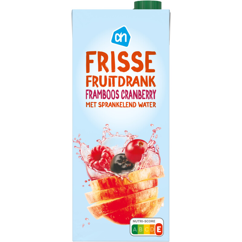 Een afbeelding van AH Frisse fruitdrank framboos cranberry
