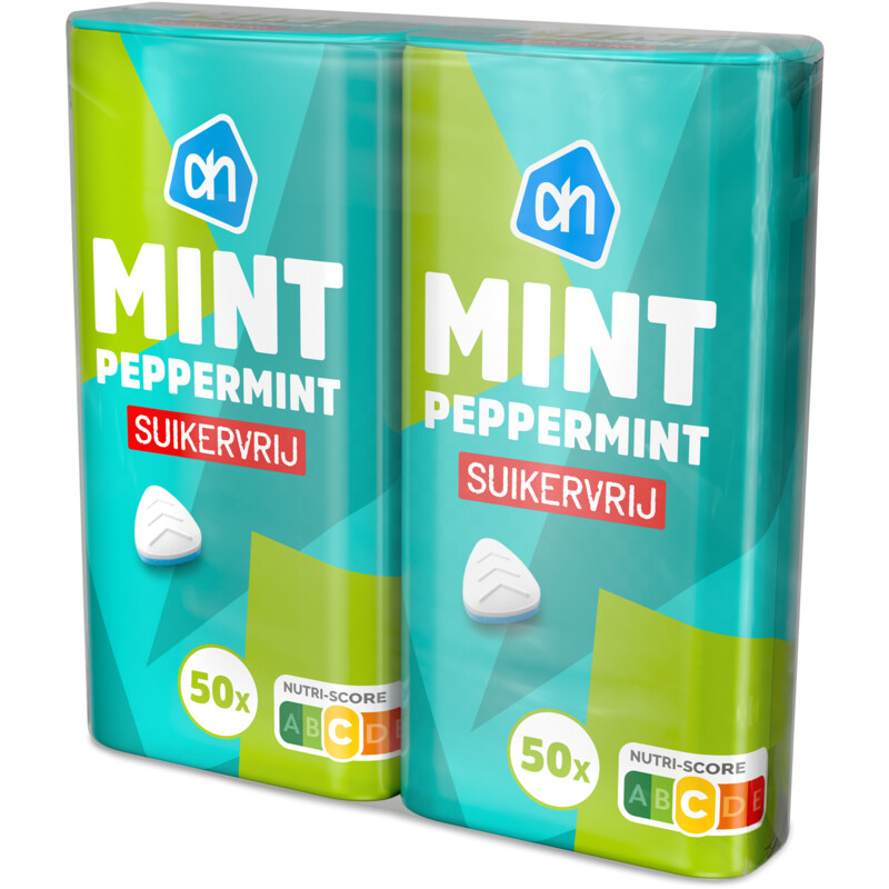 Een afbeelding van AH Mint peppermint suikervrij 2-pack