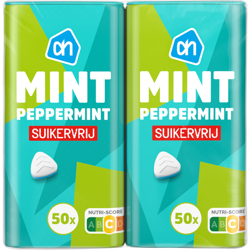 Een afbeelding van AH Mint peppermint suikervrij 2-pack