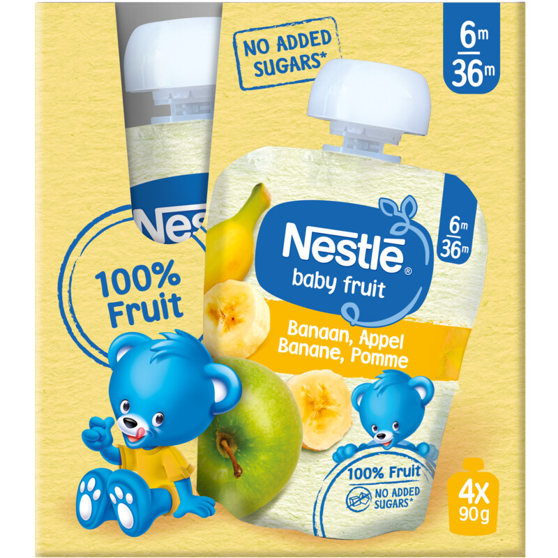 Een afbeelding van Nestlé Fruit appel banaan 6+ bel