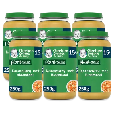 pdp-image-Gerber Organic Baby kokoscurry 15m+ 6-pack