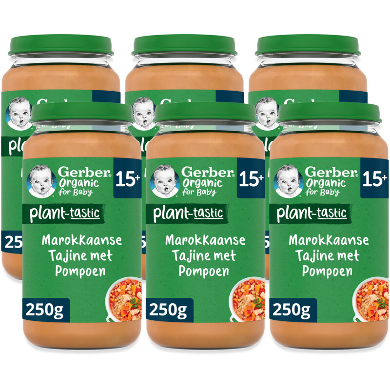 Een afbeelding van Gerber Organic Baby Marokkaanse tajine 15m+ 6-pack