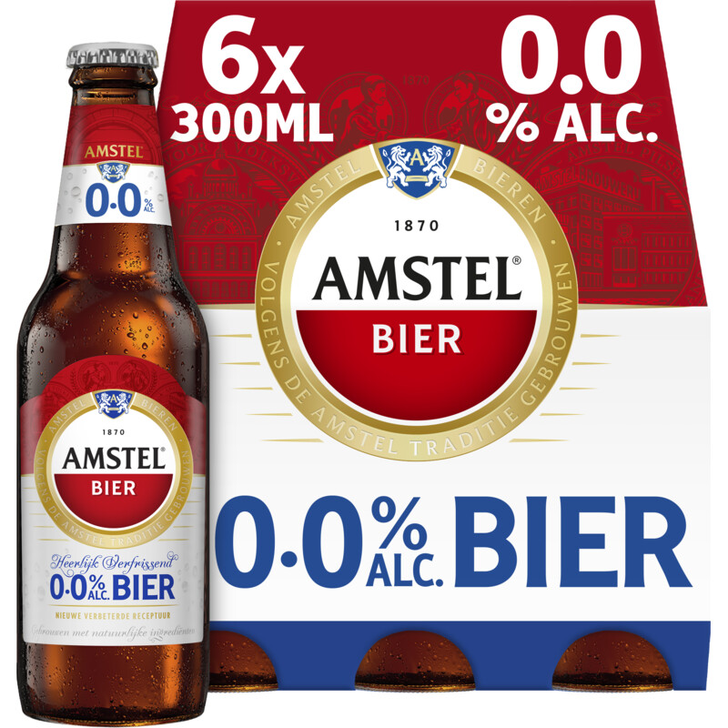 Een afbeelding van Amstel Pilsener 0.0 bier 6-pack