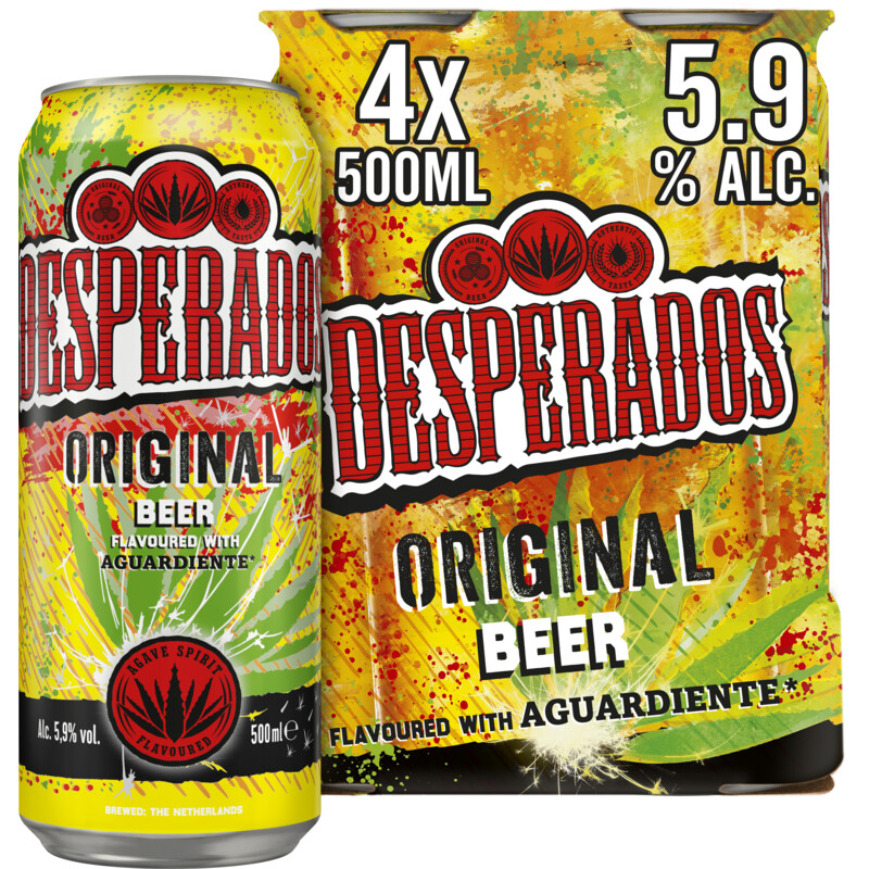 Een afbeelding van Desperados Original bier 4-pack