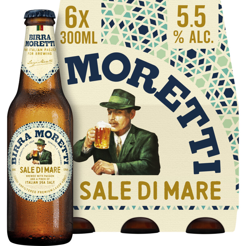 Een afbeelding van Birra Moretti Sale di mare bier 6-pack