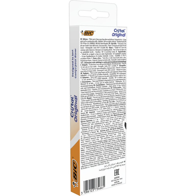 Een afbeelding van Bic Cristal balpen blauw