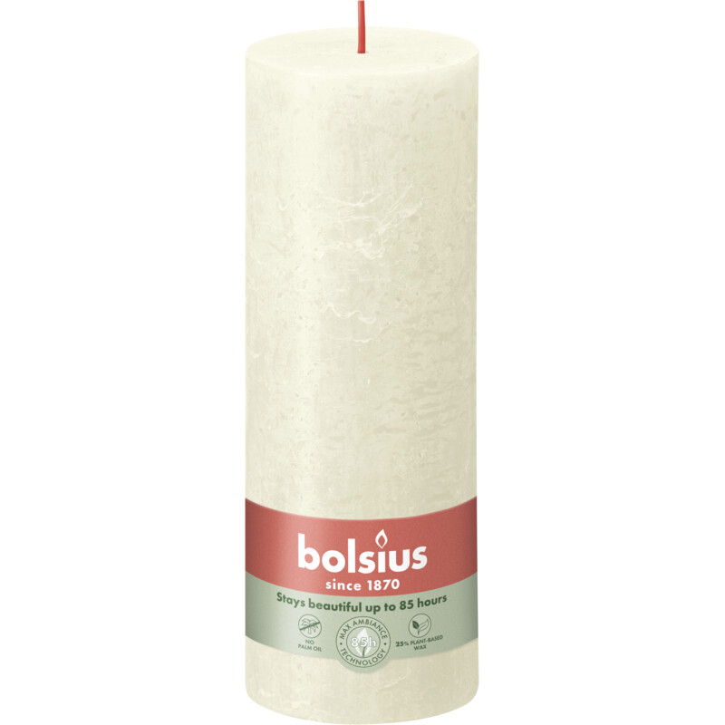 Een afbeelding van Bolsius Rustieke kaars ivoor 19cm