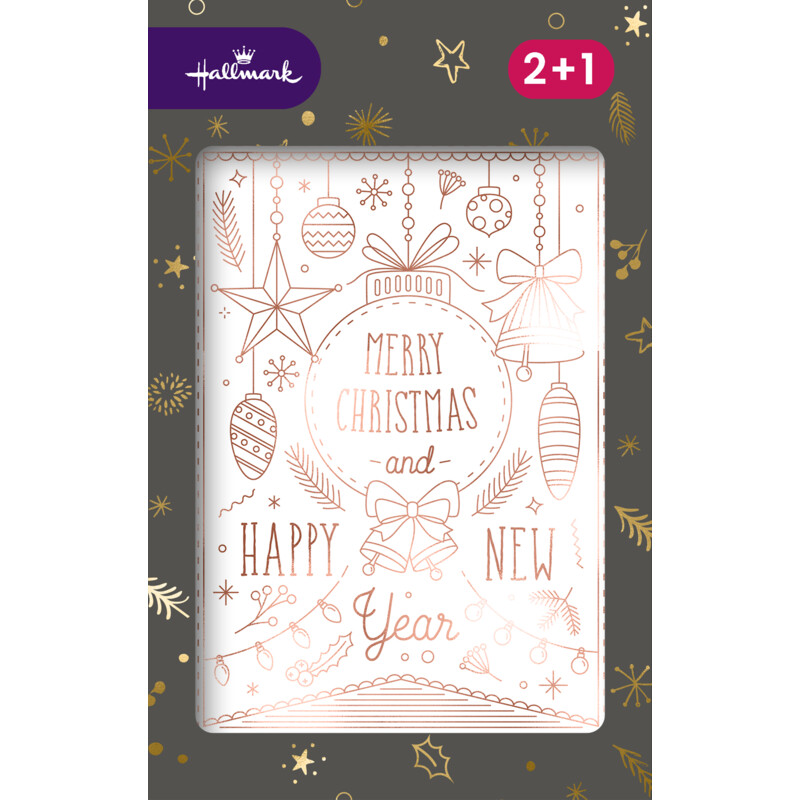 Een afbeelding van Hallmark Hangpakje kerstkaarten 4