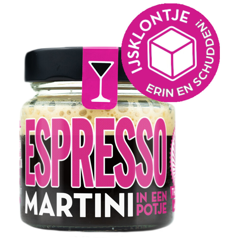 Een afbeelding van Jartails Espresso martini in een potje bel