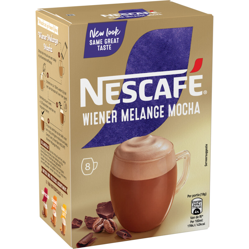 Een afbeelding van Nescafé Wiener melange mocha oploskoffie