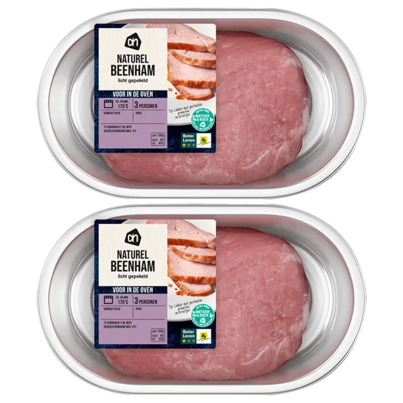 AH Voor in de oven beenham naturel 2-pack