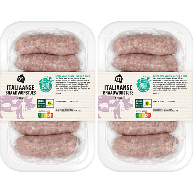 Een afbeelding van AH Italiaans gekruid braadworstje 2-pack