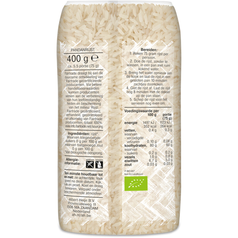 Een afbeelding van AH Biologisch Pandan rijst