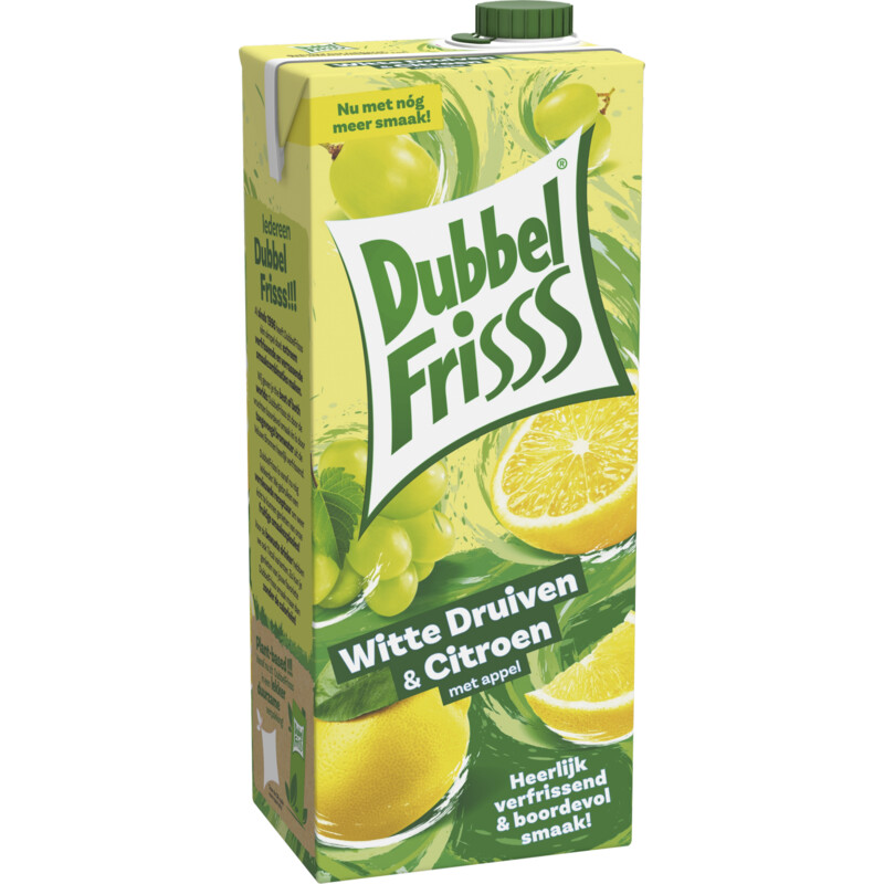 Een afbeelding van DubbelFrisss Witte druiven & citroen