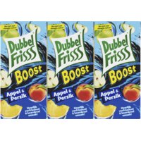 Een afbeelding van DubbelFrisss Boost appel & perzik 6-pack