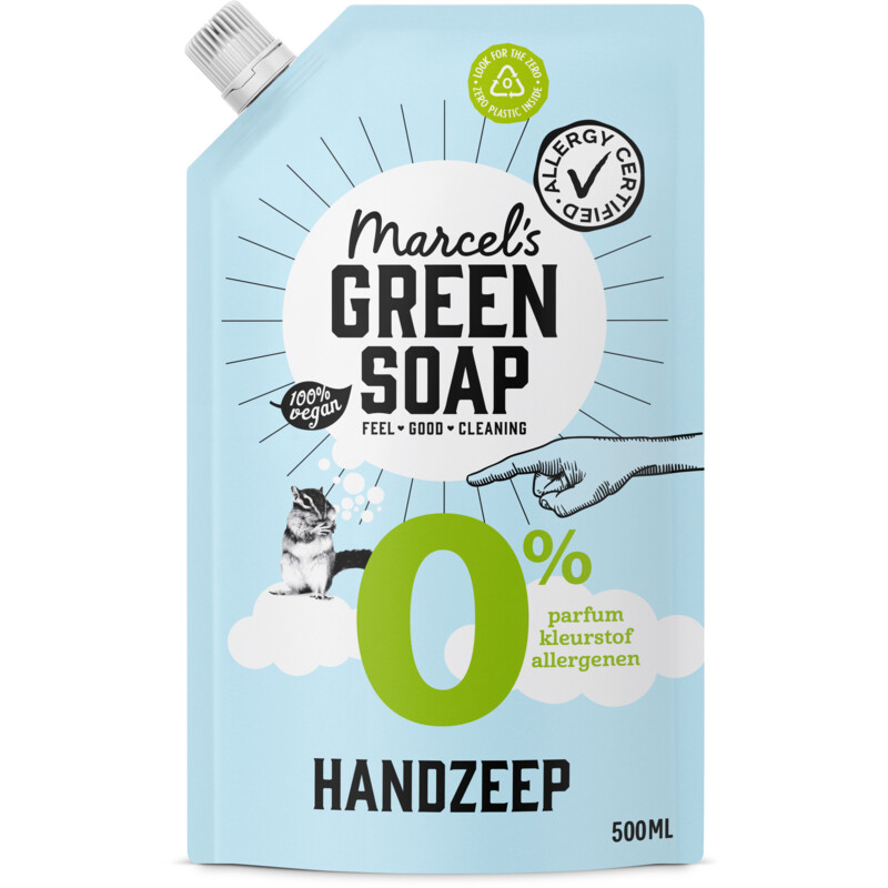 Een afbeelding van Marcel's Green Soap Handzeep 0% refill