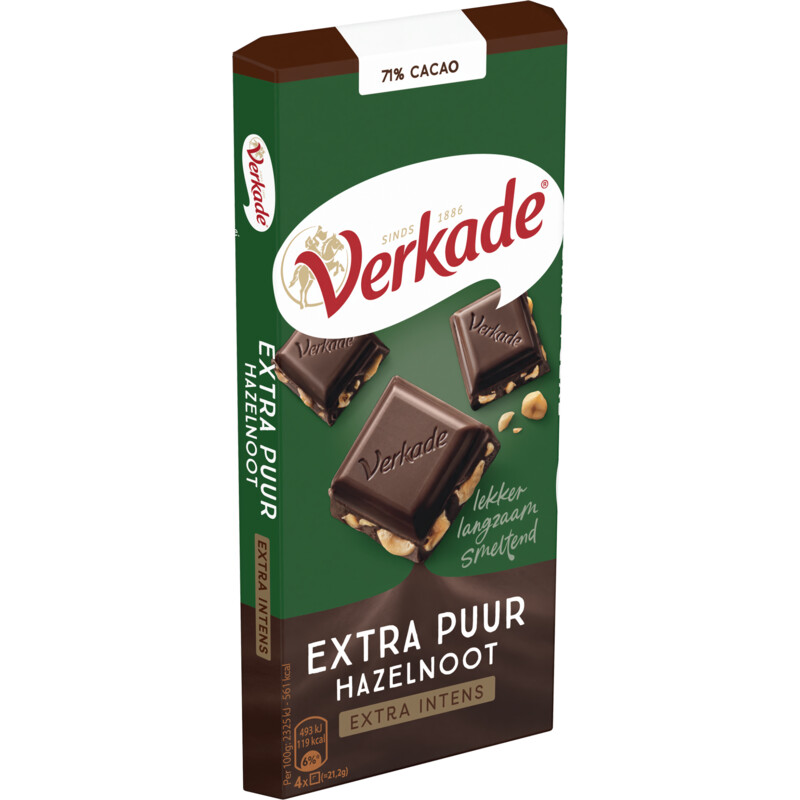 Een afbeelding van Verkade Extra puur hazelnoot