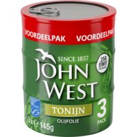 Een afbeelding van John West Tonijn in olijfolie 3-pack