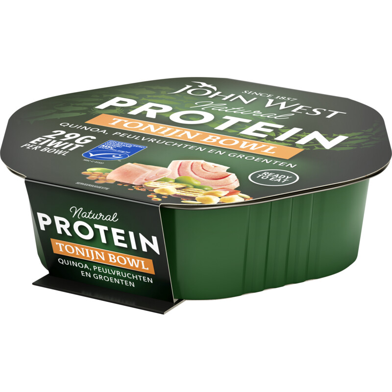 Een afbeelding van John West Protein tonijn bowl quinoa peulvruchten