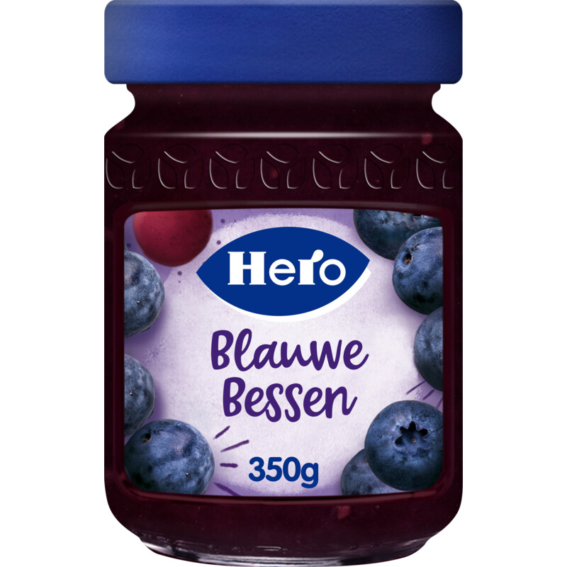 Een afbeelding van Hero Fruitspread blauwe bessen