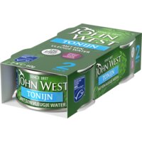 Een afbeelding van John West Tonijn met een vleugje water 2-pack